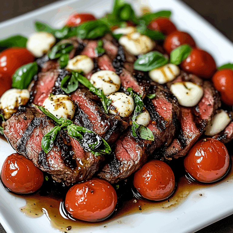 Balsamic Caprese Grilled Flank Steak