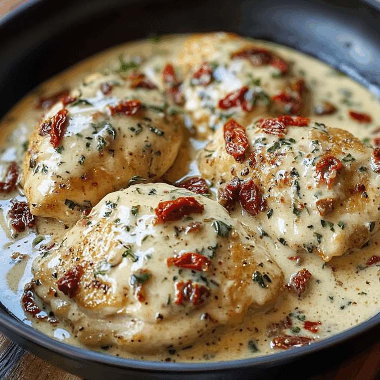 Chicken in a Creamy Parmesan and Sundried Tomato Sauce