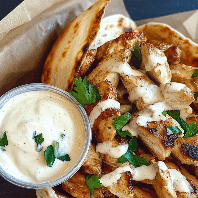 Chicken Shawarma with Creamy Garlic Sauce