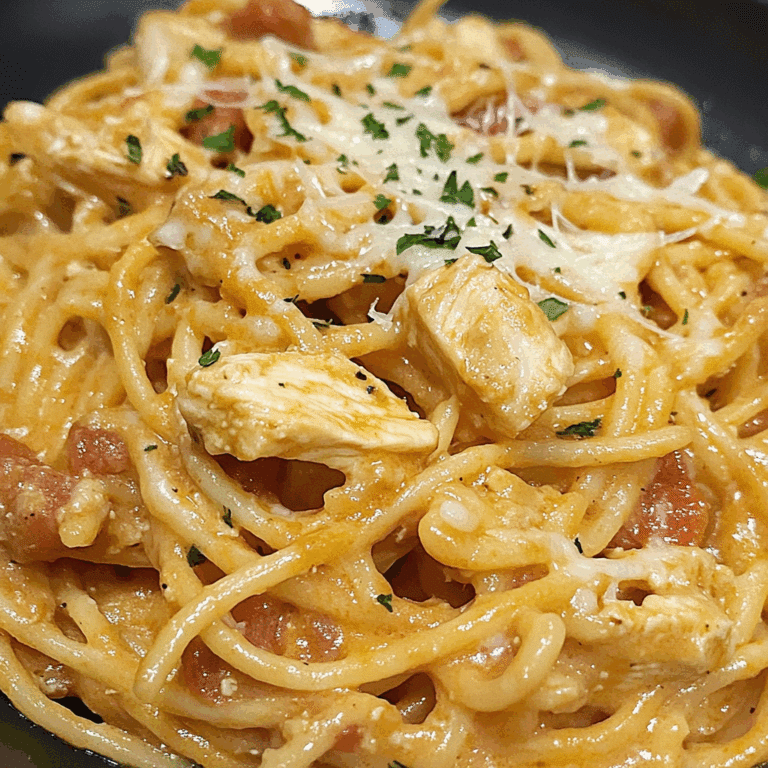 Crockpot Cheesy Chicken Spaghetti