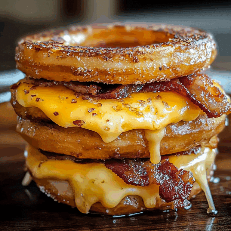 Donut Grilled Cheese with Bacon
