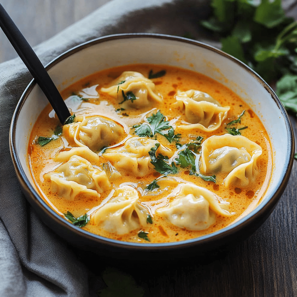Easy Thai Red Curry Dumpling Soup Recipe