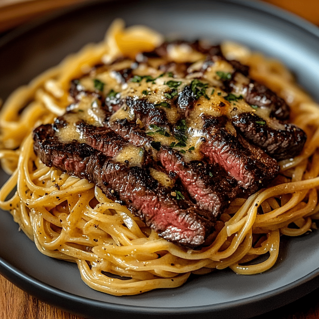 Garlic Butter Steak Lightning Noodles