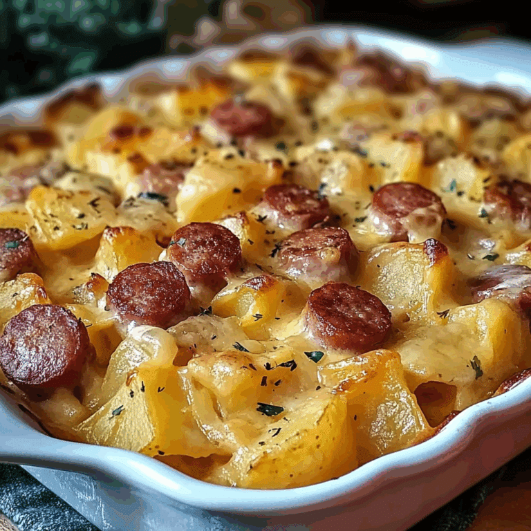 Kielbasa Sausage Cheesy Potato Casserole Recipe
