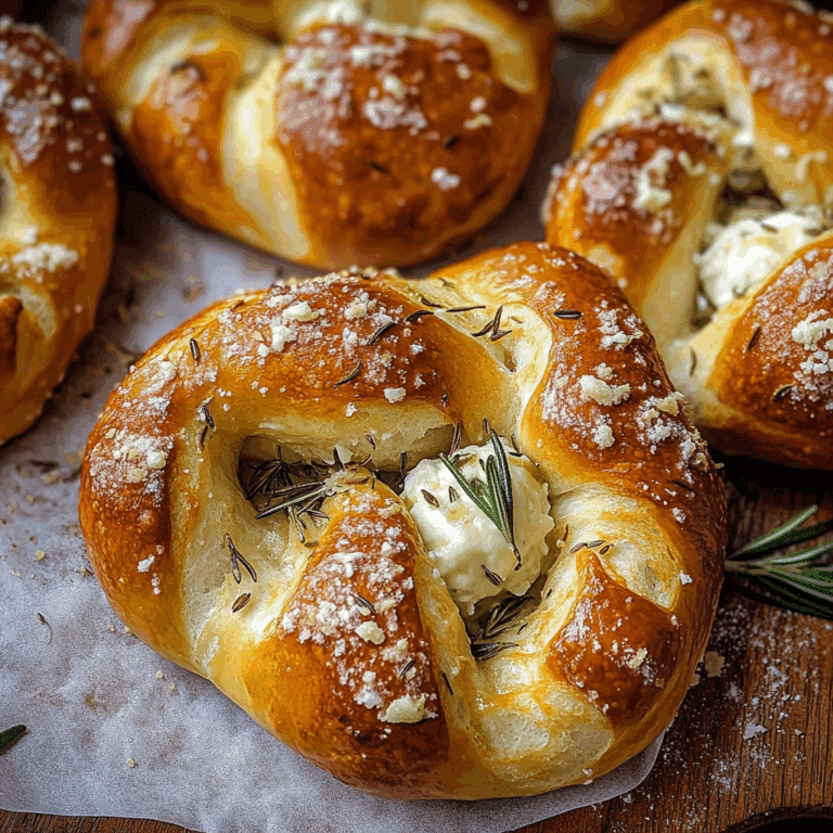 Mozzarella Stuffed Rosemary Parmesan Soft Pretzels Recipe