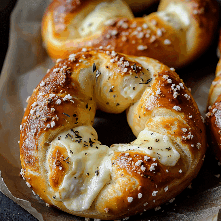 Mozzarella Stuffed Soft Pretzels