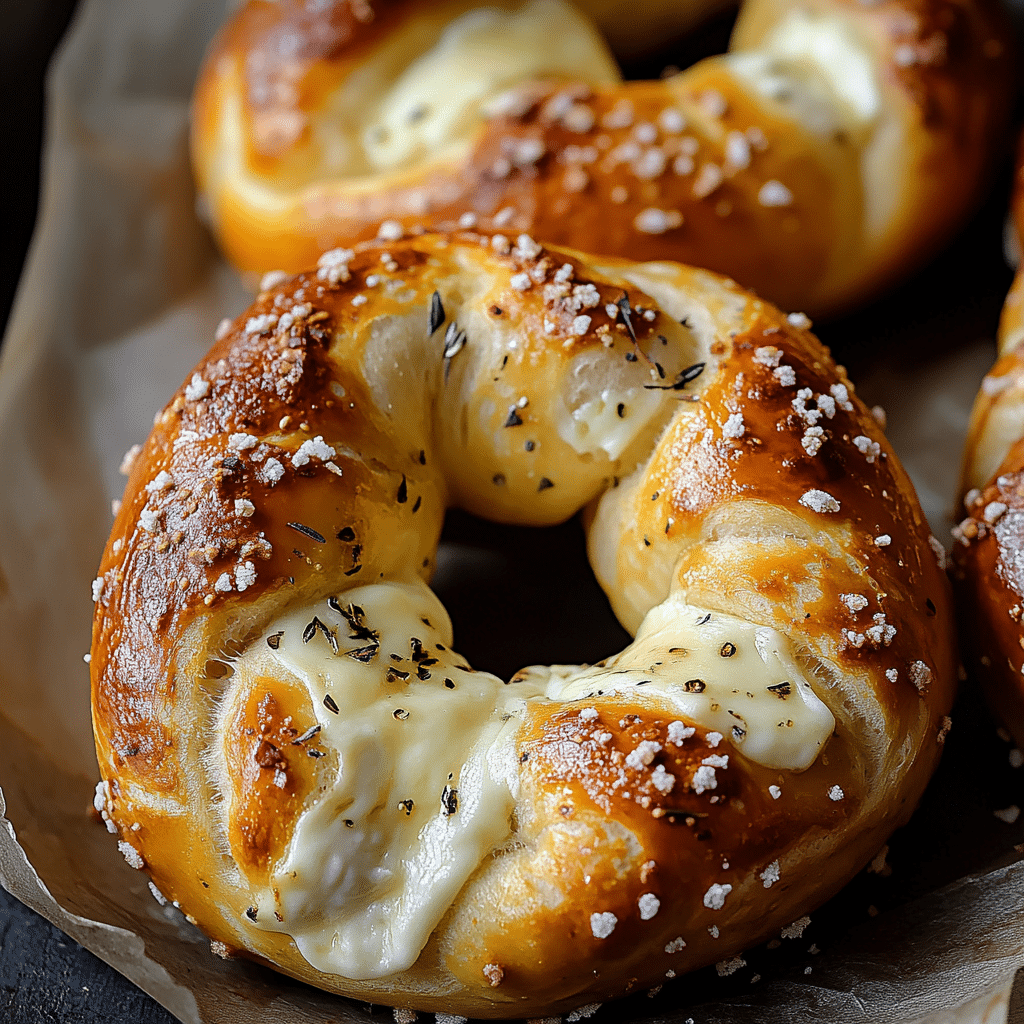 Mozzarella Stuffed Soft Pretzels