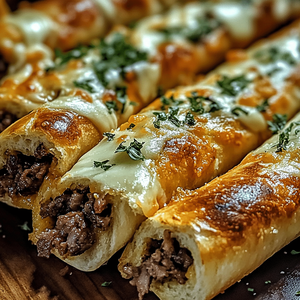 Philly Cheesesteak Stuffed Cheesy Breadsticks