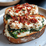 Sun-Dried Tomato, Spinach, and Ricotta Grilled Cheese