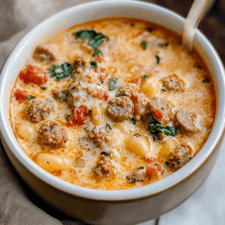 Velvety Italian Sausage Parmesan Soup Recipe