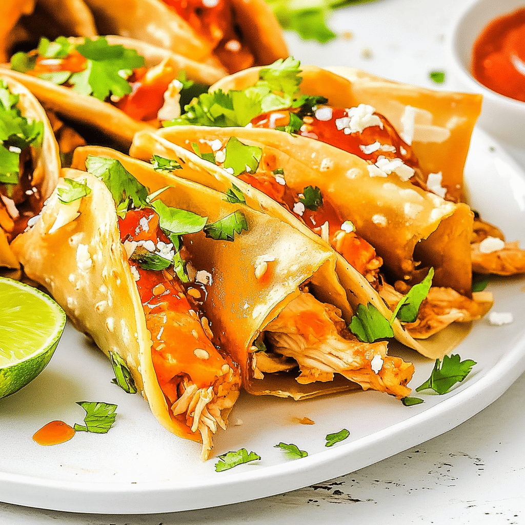 Copycat Applebee’s Chicken Wonton Tacos Recipe