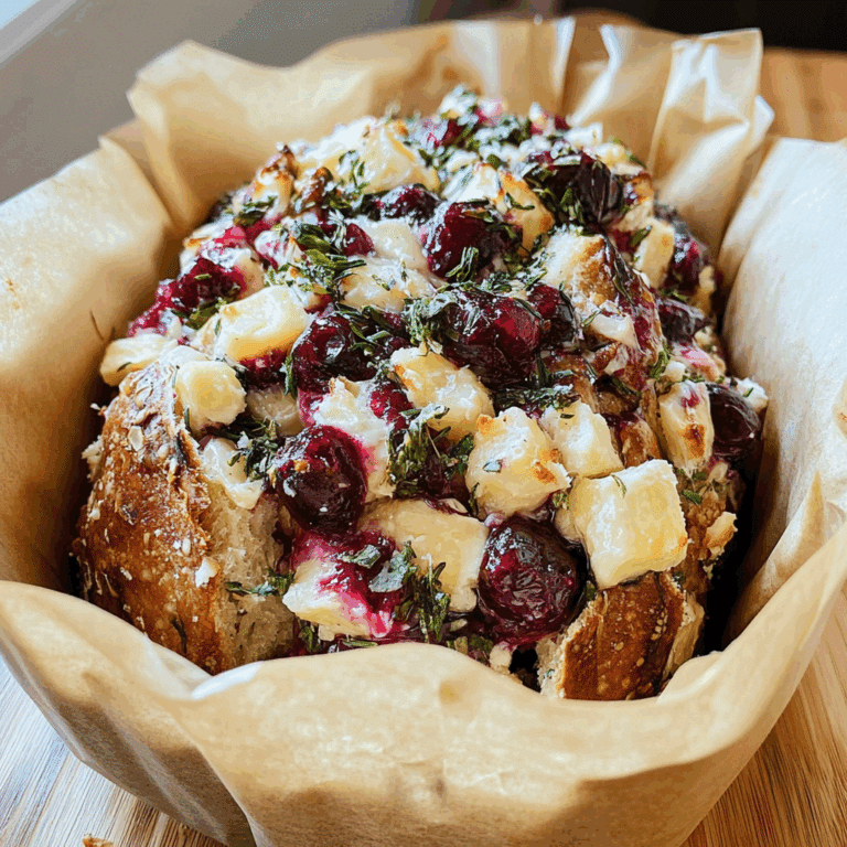 Cranberry Brie Sourdough Pull-Apart Bread Recipe
