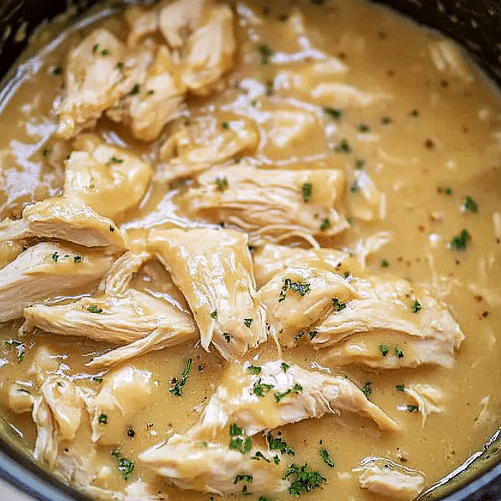 Easy Crock Pot Chicken and Gravy Recipe