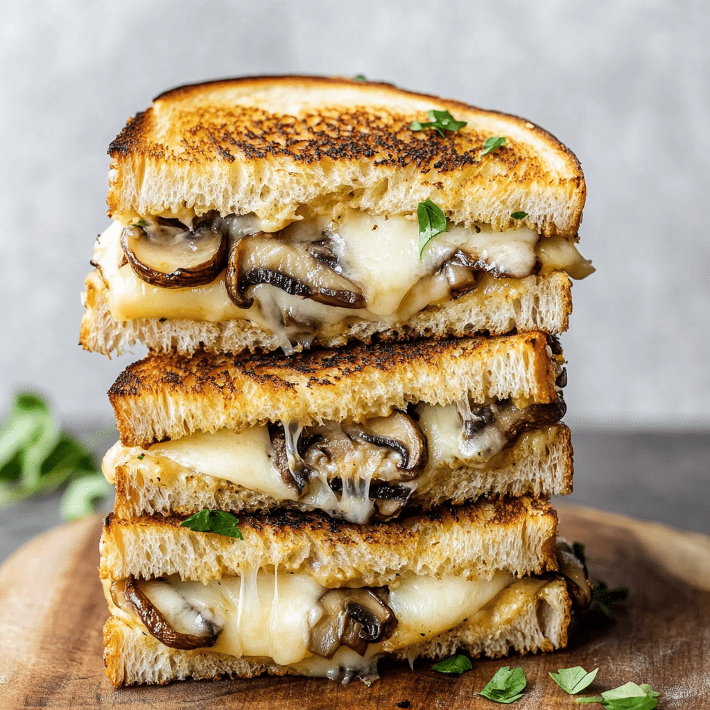 Garlic Mushroom Grilled Cheese