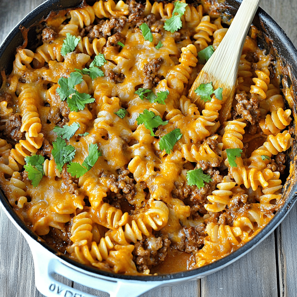 One-Pan Cheesy Taco Pasta Bake