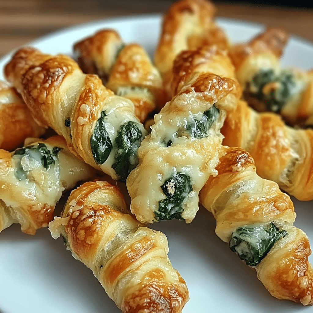 Parmesan and Spinach Cheese Twists Recipe