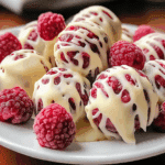 White Chocolate Raspberry Cheesecake Balls