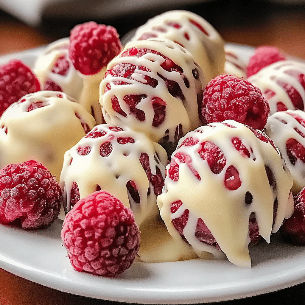 White Chocolate Raspberry Cheesecake Balls