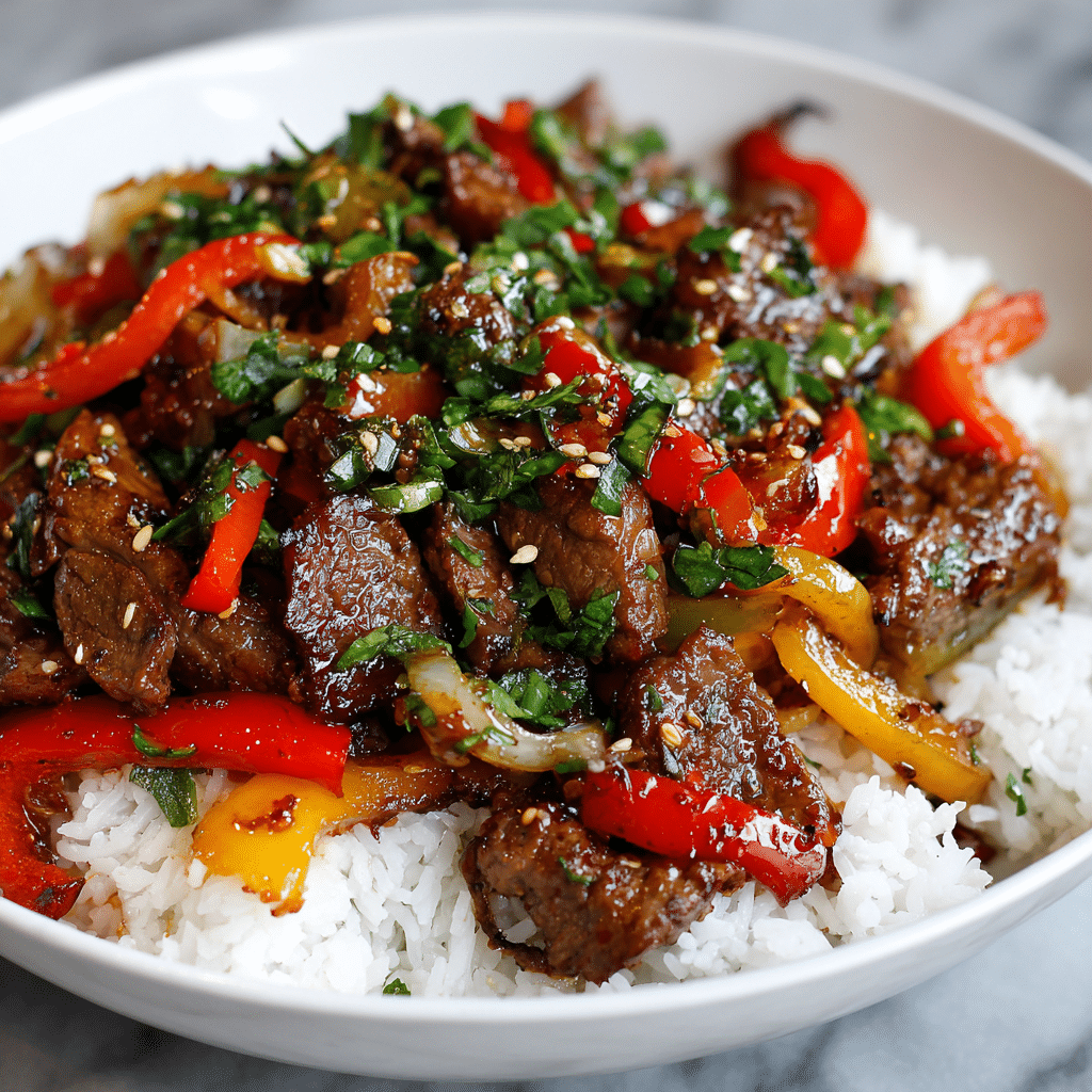 Black Pepper Beef Stir Fry