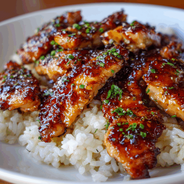 Caramelized Soy Chicken & Rice with Garlic Ginger