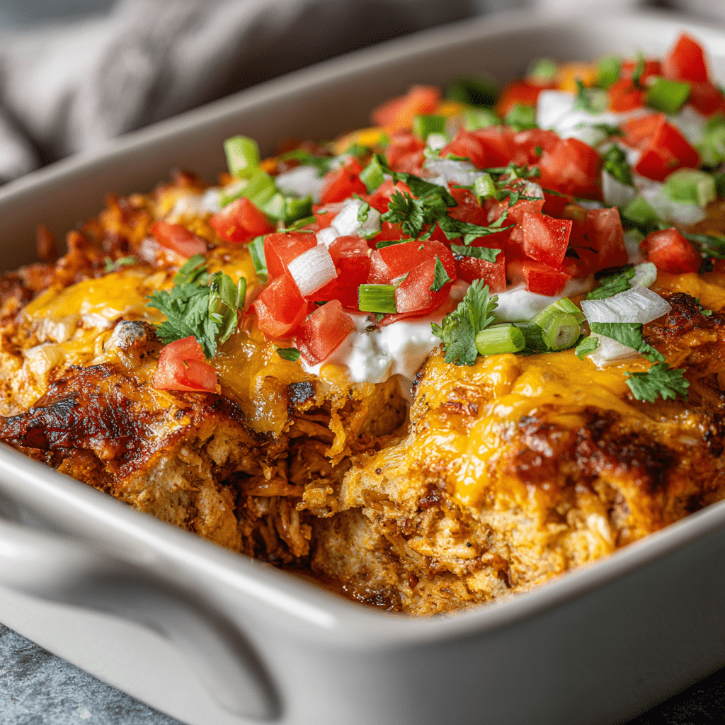 Cheesy Chicken Taco Casserole