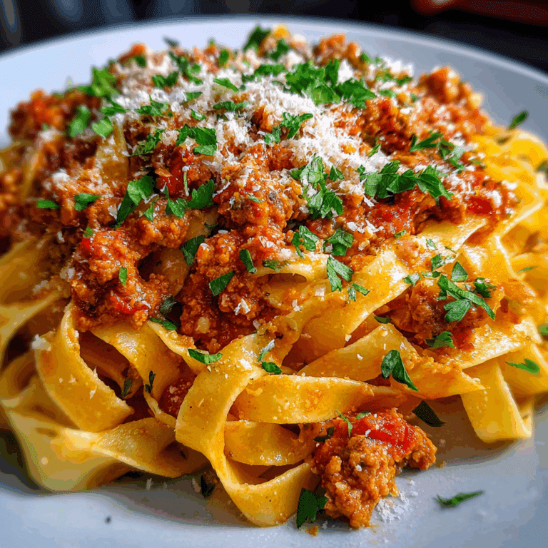 Chicken Bolognese with Fettuccine