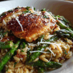 Chicken Orzo with Parmesan & Asparagus