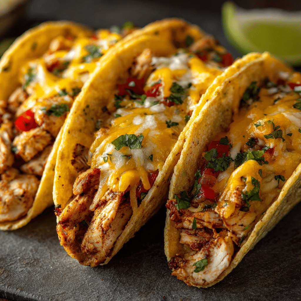 Chicken Tacos with Cheese