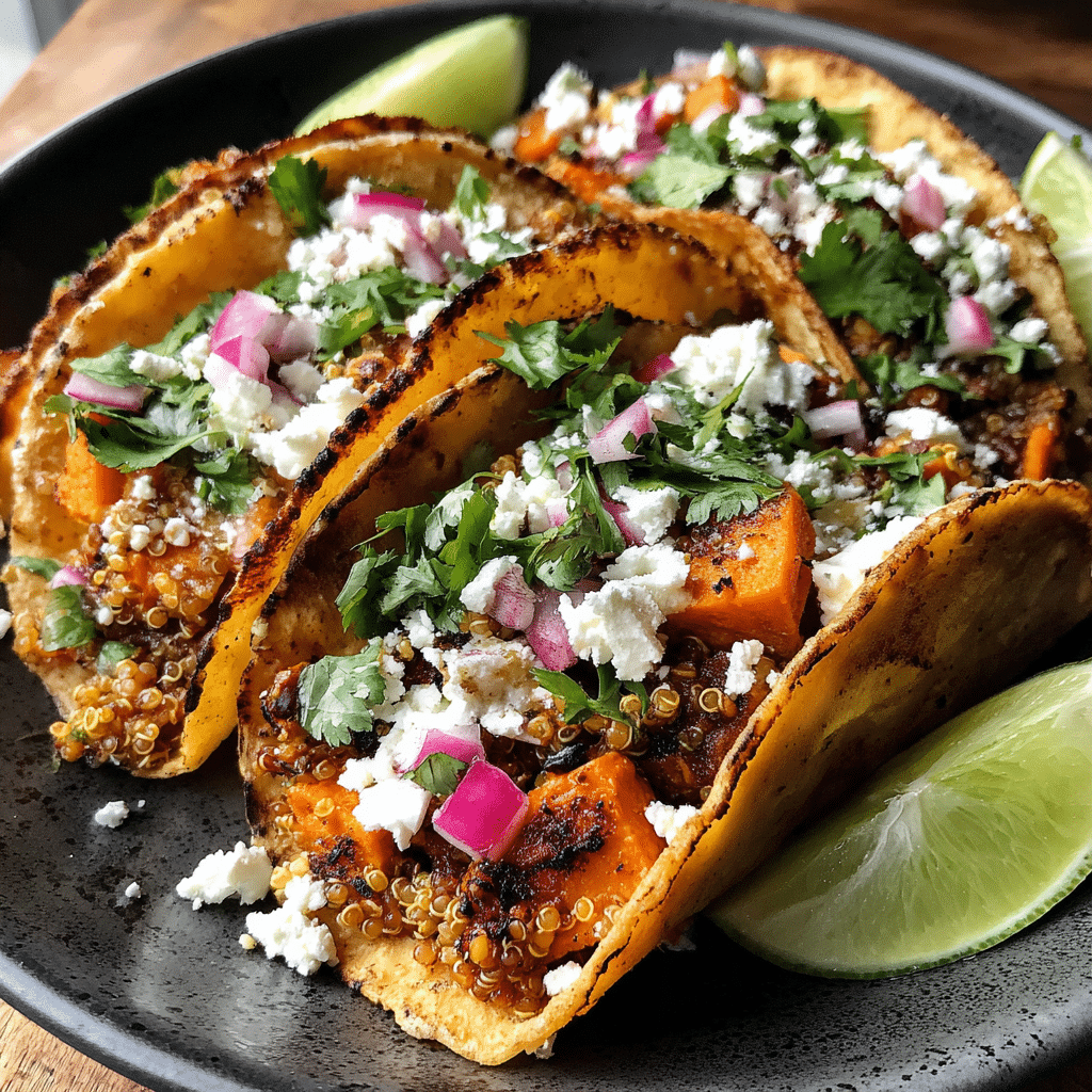 Chipotle Sweet Potato Quinoa Tacos