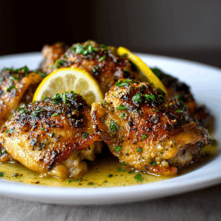 Crockpot Lemon Garlic Chicken Thighs
