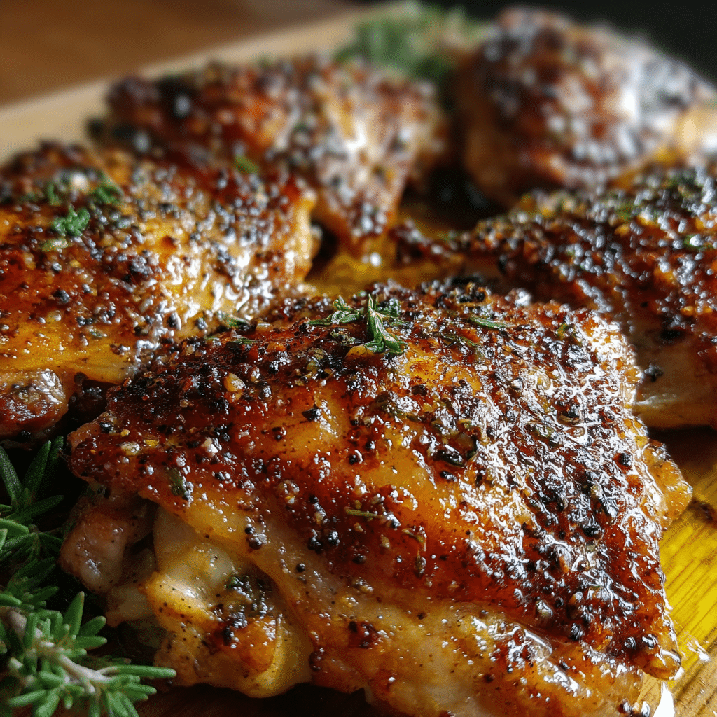 Garlic Black Pepper Chicken Thighs