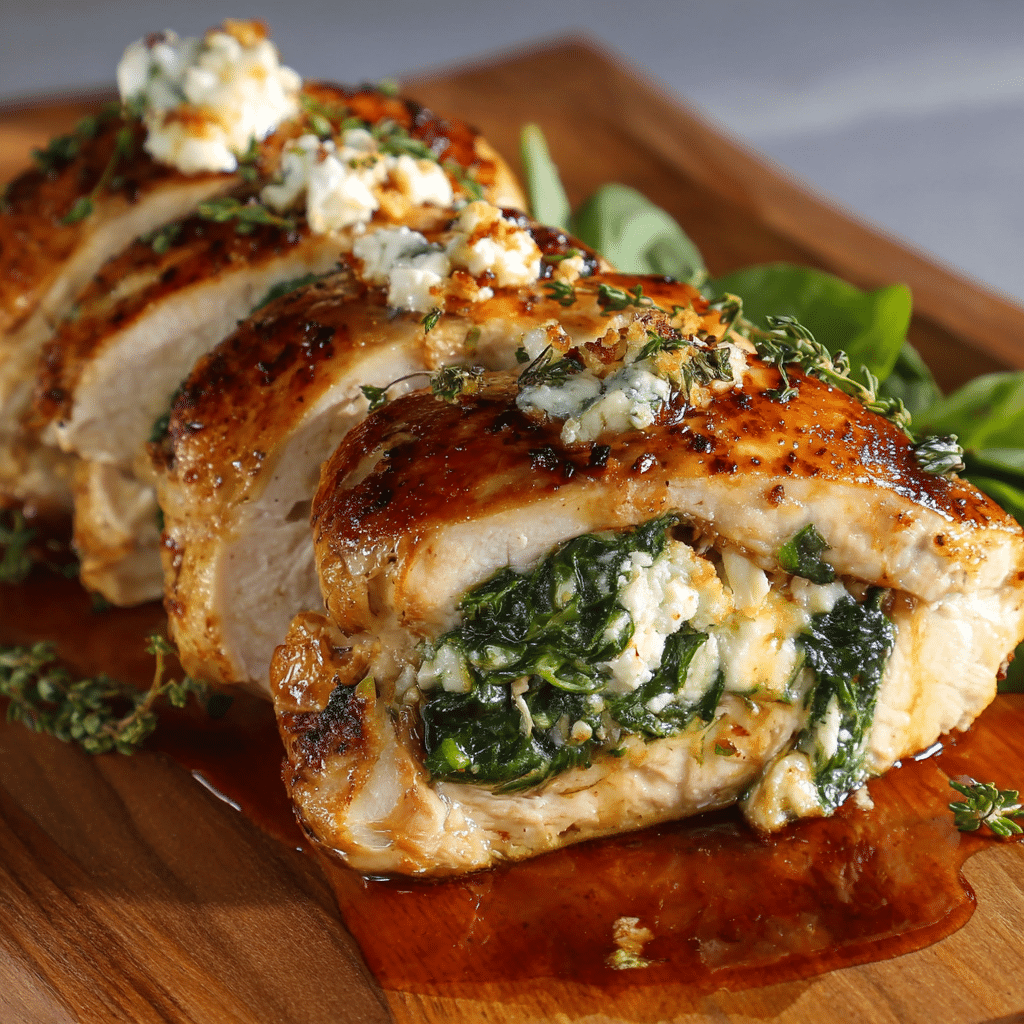 Goat Cheese & Spinach Stuffed Chicken