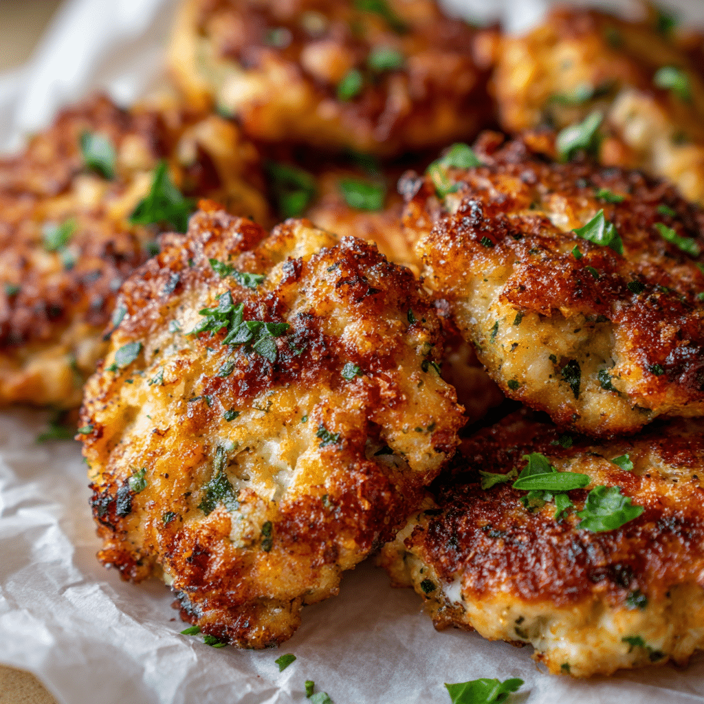 Herb & Cheese Chicken Fritters