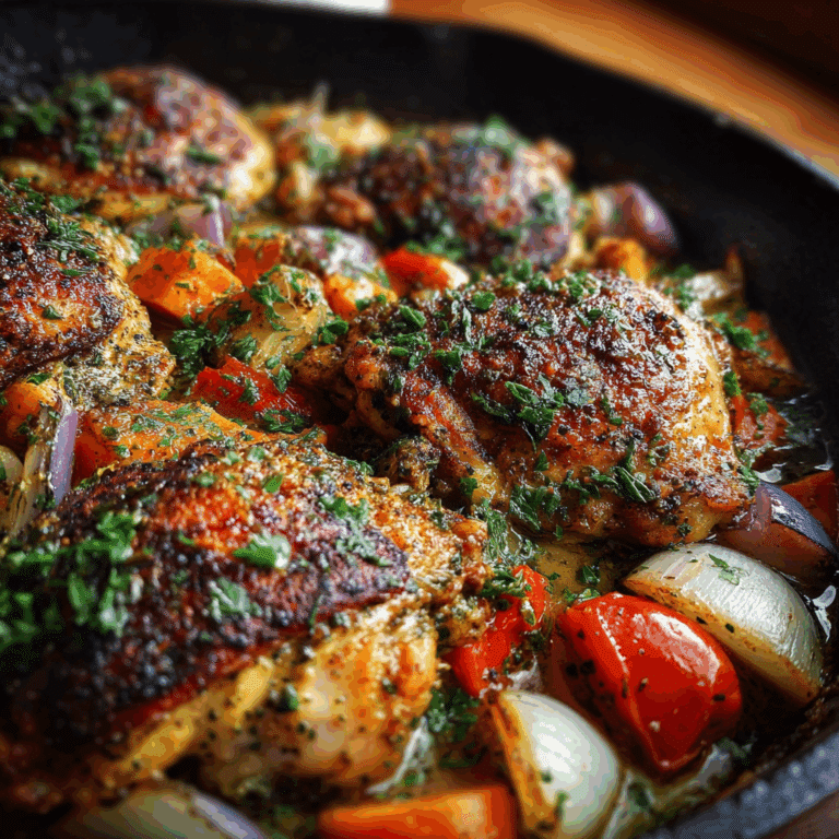 One Pan Sazon Chicken Skillet Dinner