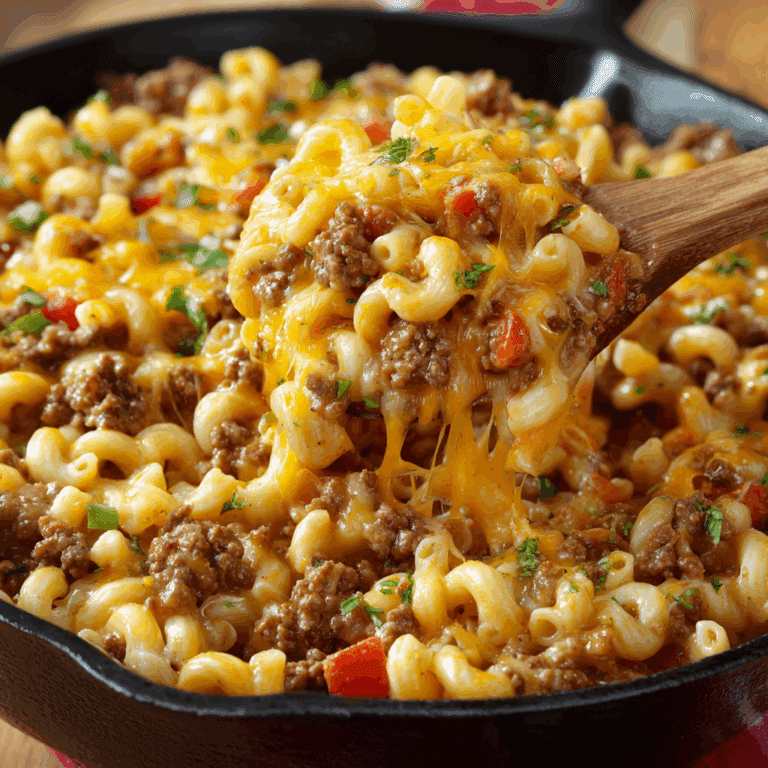 One-Pot Cheeseburger Mac & Cheese