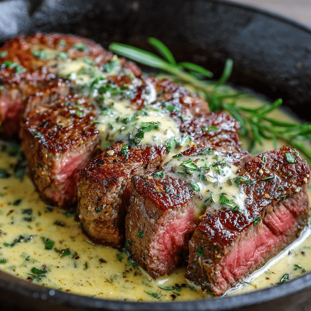 Pan-Seared Steak with Butter Sauce