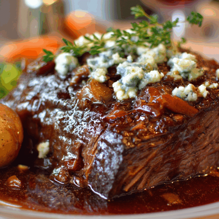 Pot Roast with Blue Cheese Gravy