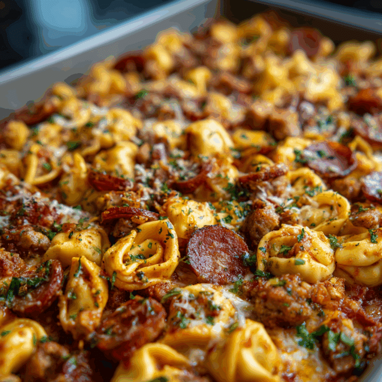 Sheet Pan Smoked Sausage Tortellini
