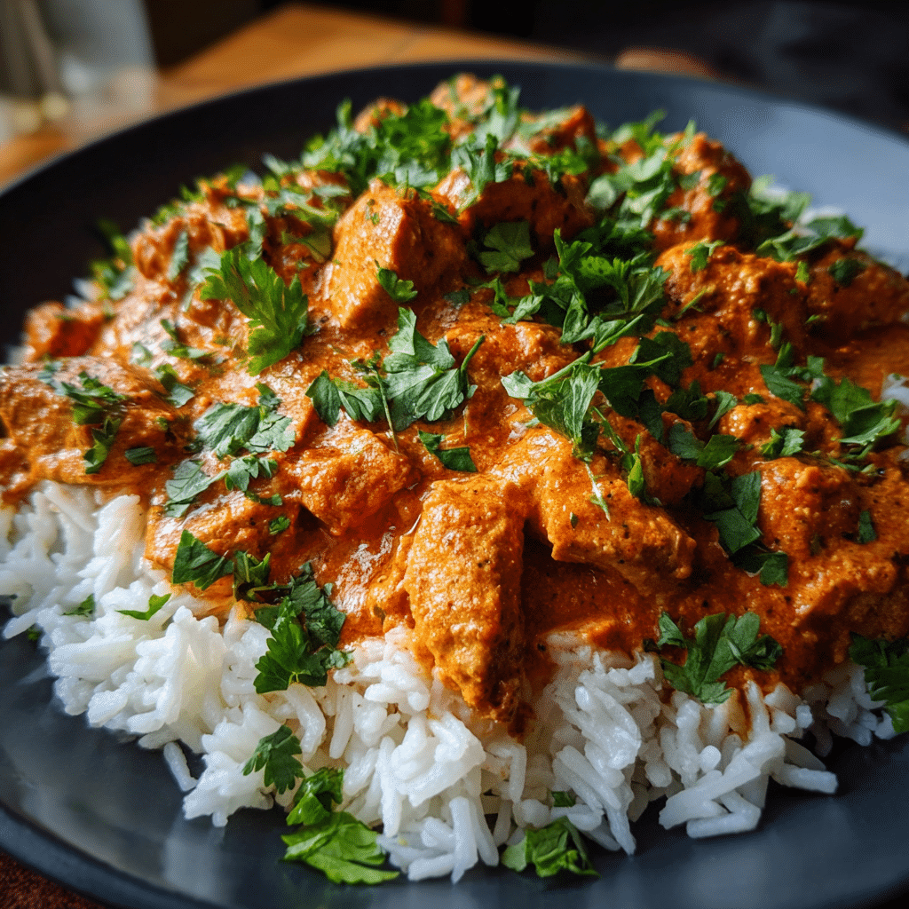 Slow Cooker Butter Chicken & Rice