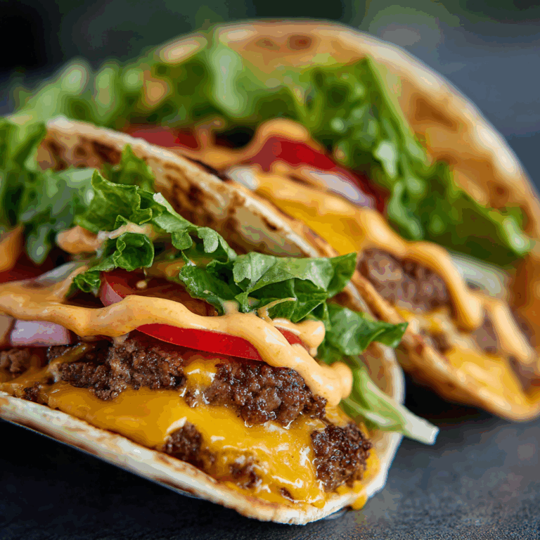 Smash Burger Tacos with Special Sauce