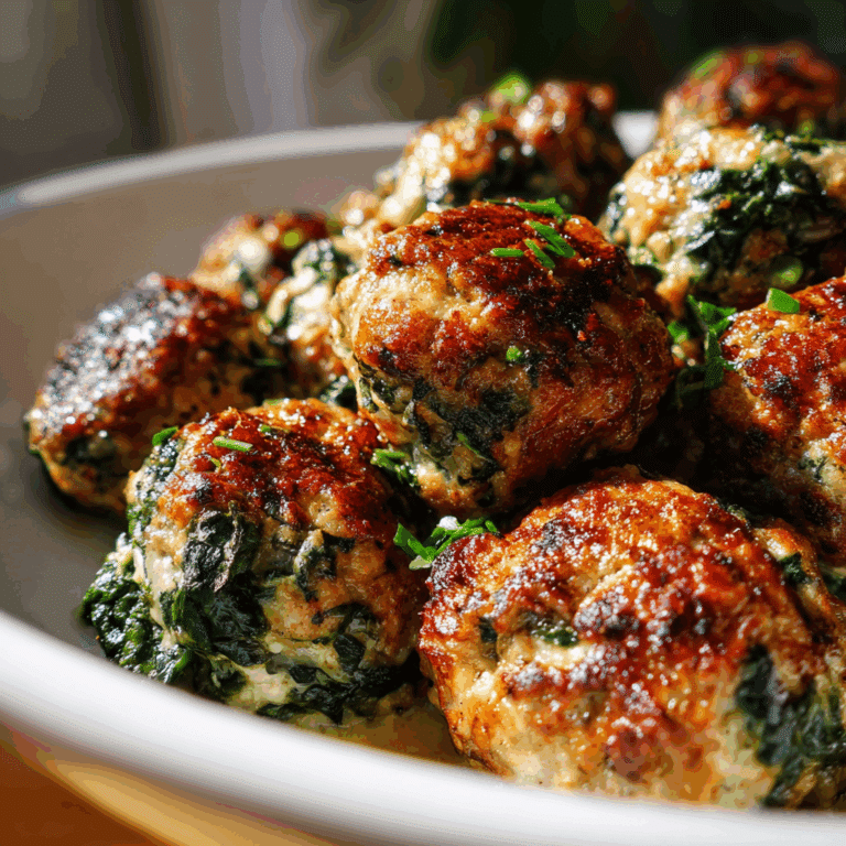 Spinach Chicken Meatballs