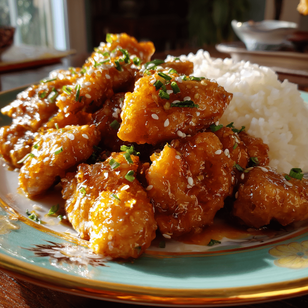 Tangy Ground Orange Chicken