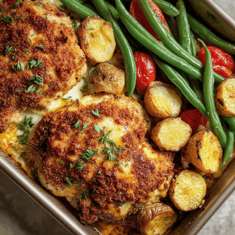 Baked Chicken Parmesan & Veggies