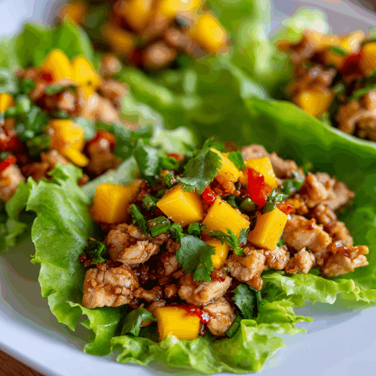 Chicken Mango Lettuce Wraps