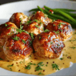 Chicken Meatballs with Honey Mustard Sauce