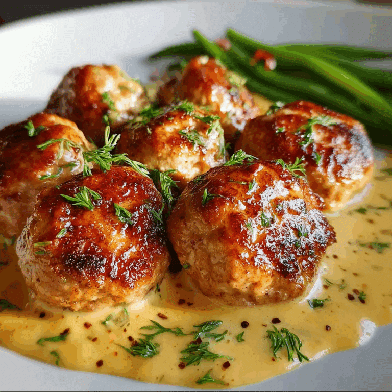 Chicken Meatballs with Honey Mustard Sauce