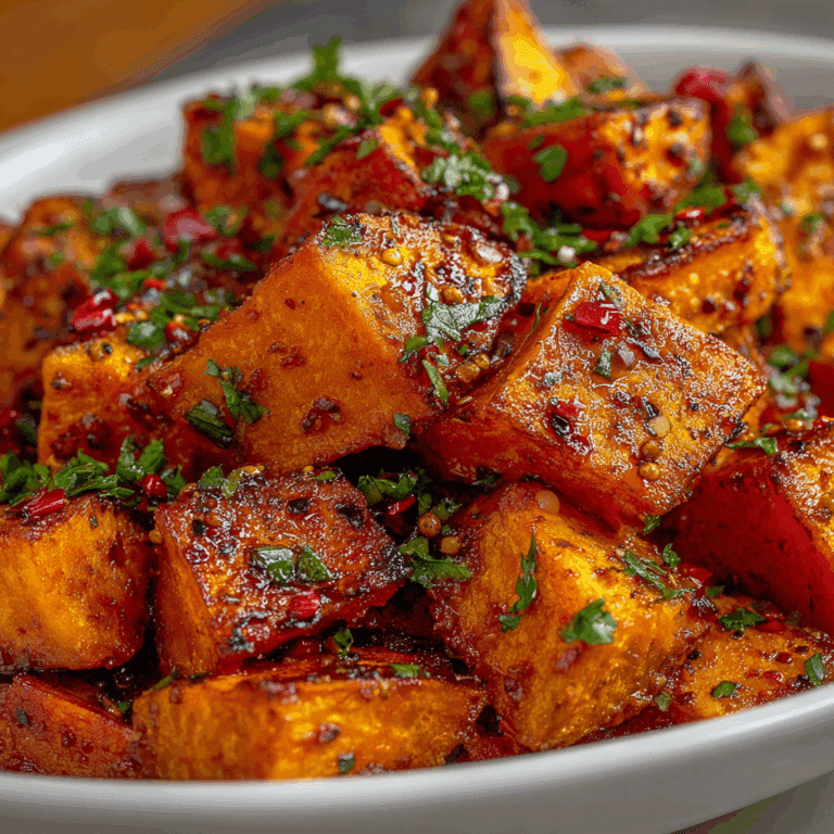 Chili Garlic Sweet Potatoes
