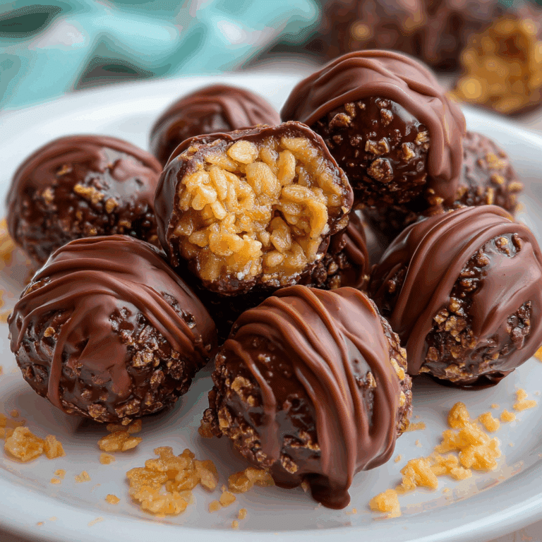 Chocolate Peanut Butter Balls with Rice Krispies