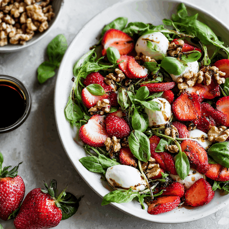 Strawberry Caprese Salad with Walnuts