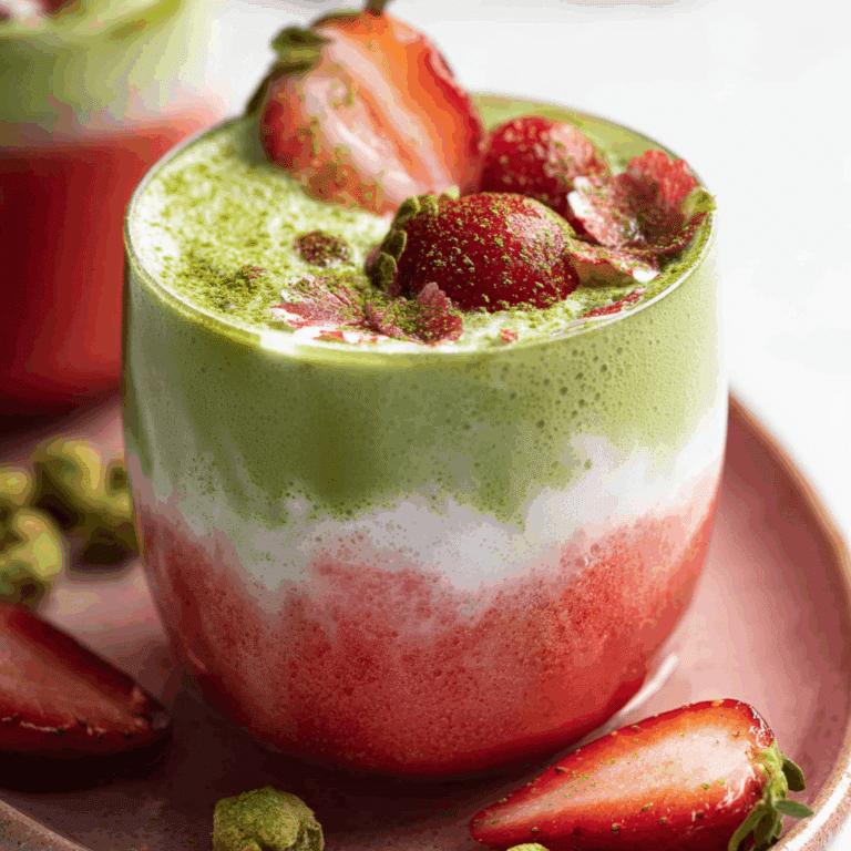 Strawberry Matcha Latte